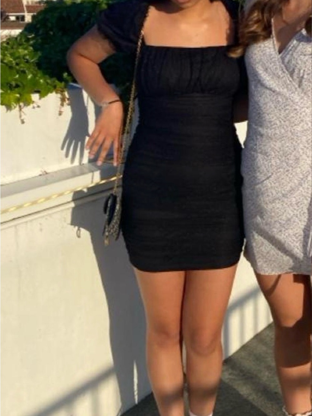 Windsor Black Square-Neck Mini Dress